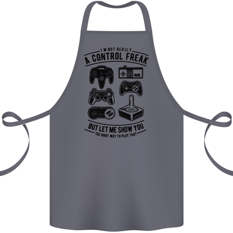 Control Freak Funny Gaming Gamer Cotton Apron 100% Organic Steel