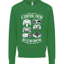Control Freak Funny Gaming Gamer Kids Sweatshirt Jumper Irish Green