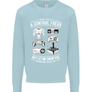 Control Freak Funny Gaming Gamer Kids Sweatshirt Jumper Light Blue