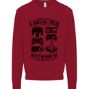 Control Freak Funny Gaming Gamer Kids Sweatshirt Jumper Red