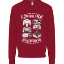 Control Freak Funny Gaming Gamer Kids Sweatshirt Jumper Red