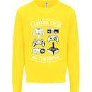 Control Freak Funny Gaming Gamer Kids Sweatshirt Jumper Yellow