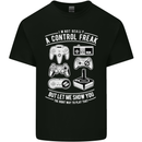 Control Freak Funny Gaming Gamer Kids T-Shirt Childrens Black