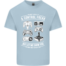 Control Freak Funny Gaming Gamer Kids T-Shirt Childrens Light Blue