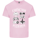 Control Freak Funny Gaming Gamer Kids T-Shirt Childrens Light Pink