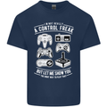Control Freak Funny Gaming Gamer Kids T-Shirt Childrens Navy Blue