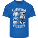Control Freak Funny Gaming Gamer Kids T-Shirt Childrens Royal Blue
