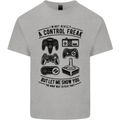 Control Freak Funny Gaming Gamer Kids T-Shirt Childrens Sports Grey