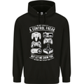 Control Freak Funny Gaming Gamer Mens 80% Cotton Hoodie Black
