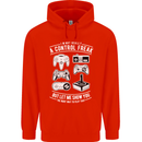 Control Freak Funny Gaming Gamer Mens 80% Cotton Hoodie Bright Red