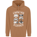 Control Freak Funny Gaming Gamer Mens 80% Cotton Hoodie Caramel Latte