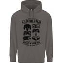 Control Freak Funny Gaming Gamer Mens 80% Cotton Hoodie Charcoal
