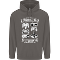 Control Freak Funny Gaming Gamer Mens 80% Cotton Hoodie Charcoal