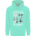 Control Freak Funny Gaming Gamer Mens 80% Cotton Hoodie Peppermint