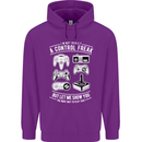 Control Freak Funny Gaming Gamer Mens 80% Cotton Hoodie Purple
