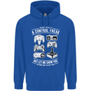 Control Freak Funny Gaming Gamer Mens 80% Cotton Hoodie Royal Blue