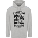 Control Freak Funny Gaming Gamer Mens 80% Cotton Hoodie Sports Grey