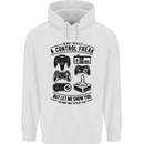 Control Freak Funny Gaming Gamer Mens 80% Cotton Hoodie White
