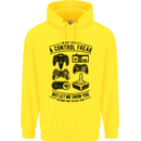 Control Freak Funny Gaming Gamer Mens 80% Cotton Hoodie Yellow