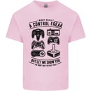 Control Freak Funny Gaming Gamer Mens Cotton T-Shirt Tee Top Light Pink