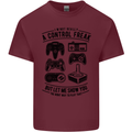 Control Freak Funny Gaming Gamer Mens Cotton T-Shirt Tee Top Maroon