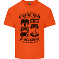 Control Freak Funny Gaming Gamer Mens Cotton T-Shirt Tee Top Orange