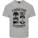 Control Freak Funny Gaming Gamer Mens Cotton T-Shirt Tee Top Sports Grey