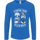 Control Freak Funny Gaming Gamer Mens Long Sleeve T-Shirt Royal Blue