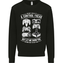 Control Freak Funny Gaming Gamer Mens Sweatshirt Jumper Black