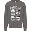 Control Freak Funny Gaming Gamer Mens Sweatshirt Jumper Charcoal