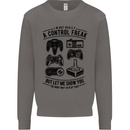 Control Freak Funny Gaming Gamer Mens Sweatshirt Jumper Charcoal