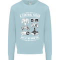 Control Freak Funny Gaming Gamer Mens Sweatshirt Jumper Light Blue