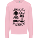 Control Freak Funny Gaming Gamer Mens Sweatshirt Jumper Light Pink