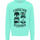 Control Freak Funny Gaming Gamer Mens Sweatshirt Jumper Peppermint