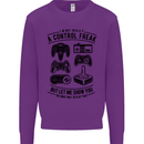 Control Freak Funny Gaming Gamer Mens Sweatshirt Jumper Purple