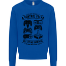 Control Freak Funny Gaming Gamer Mens Sweatshirt Jumper Royal Blue