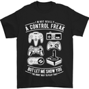 Control Freak Funny Gaming Gamer Mens T-Shirt Cotton Gildan Black