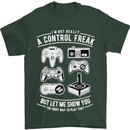 Control Freak Funny Gaming Gamer Mens T-Shirt Cotton Gildan Forest Green