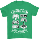 Control Freak Funny Gaming Gamer Mens T-Shirt Cotton Gildan Irish Green