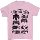 Control Freak Funny Gaming Gamer Mens T-Shirt Cotton Gildan Light Pink