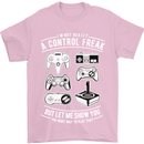 Control Freak Funny Gaming Gamer Mens T-Shirt Cotton Gildan Light Pink
