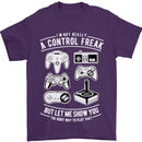 Control Freak Funny Gaming Gamer Mens T-Shirt Cotton Gildan Purple