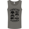 Control Freak Funny Gaming Gamer Mens Vest Tank Top Charcoal