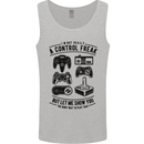 Control Freak Funny Gaming Gamer Mens Vest Tank Top Sports Grey
