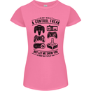 Control Freak Funny Gaming Gamer Womens Petite Cut T-Shirt Azalea