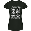 Control Freak Funny Gaming Gamer Womens Petite Cut T-Shirt Black