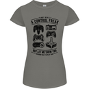 Control Freak Funny Gaming Gamer Womens Petite Cut T-Shirt Charcoal