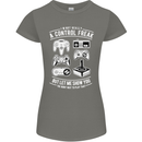 Control Freak Funny Gaming Gamer Womens Petite Cut T-Shirt Charcoal