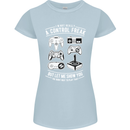 Control Freak Funny Gaming Gamer Womens Petite Cut T-Shirt Light Blue