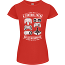 Control Freak Funny Gaming Gamer Womens Petite Cut T-Shirt Red
